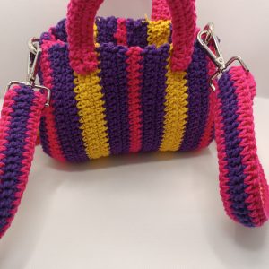 Durable Macrame Mini tote bag - Loza Wool Dublin
